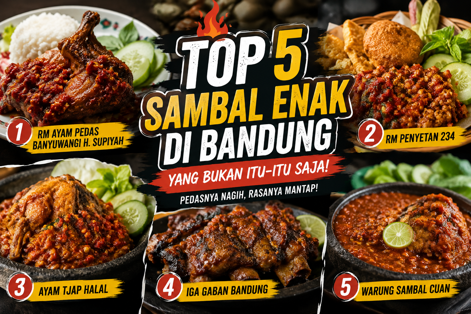 Top 5 Sambal Enak di Bandung yang Bukan Itu-Itu Saja