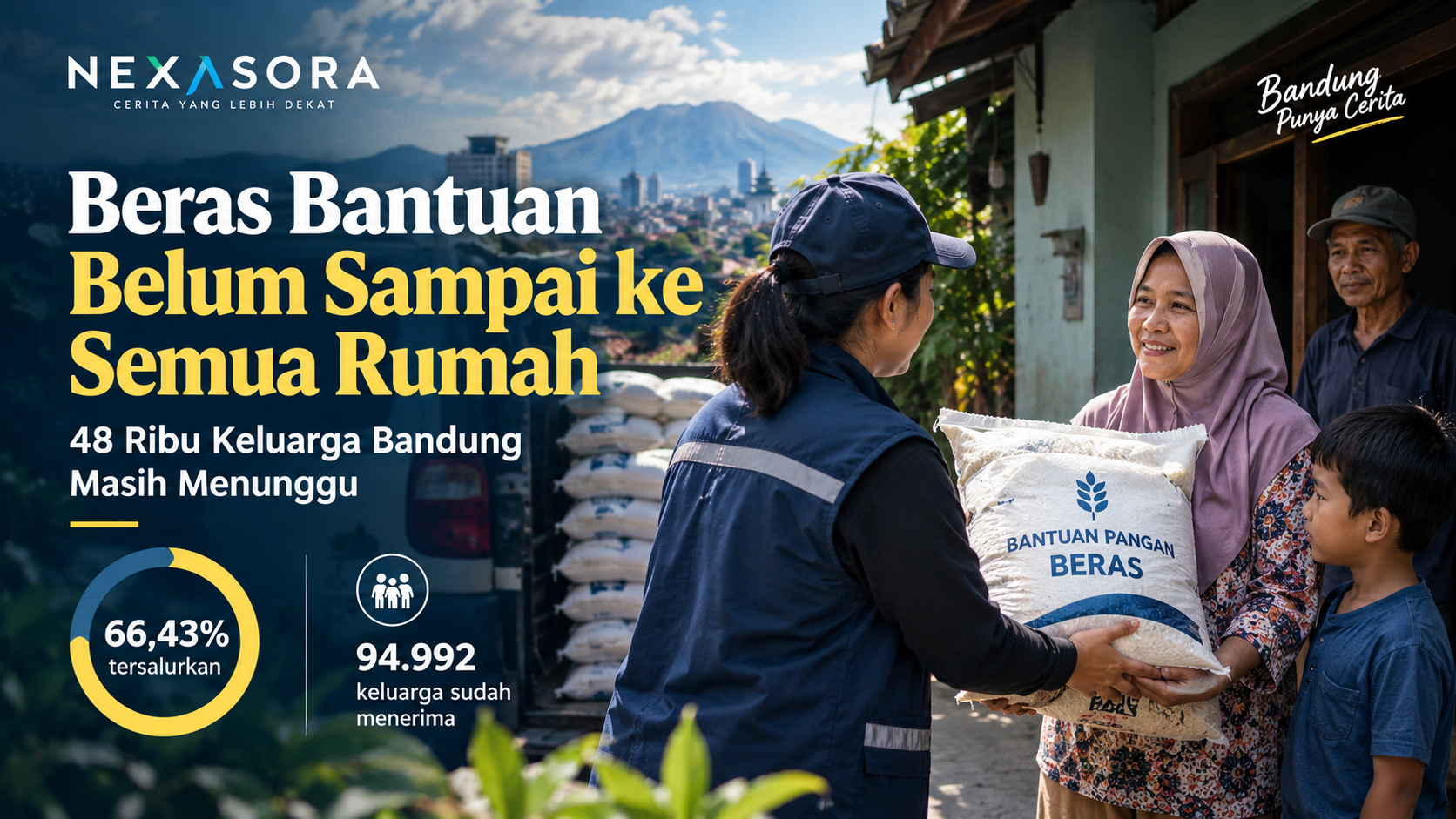 Beras Bantuan Belum Sampai ke Semua Rumah: 48 Ribu Keluarga Bandung Masih Menunggu